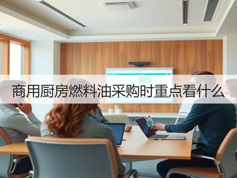 商用厨房燃料油采购时重点看什么
