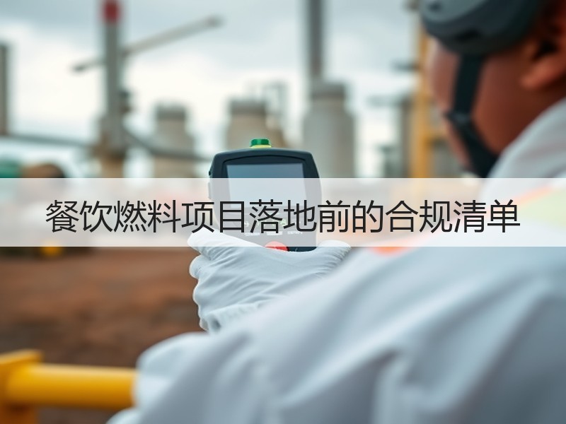 餐饮燃料项目落地前的合规清单