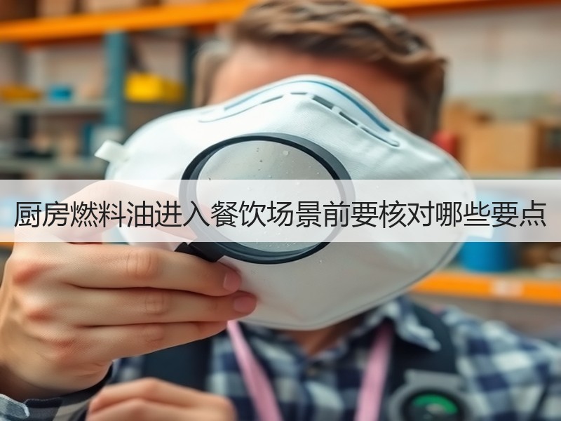 厨房燃料油进入餐饮场景前要核对哪些要点
